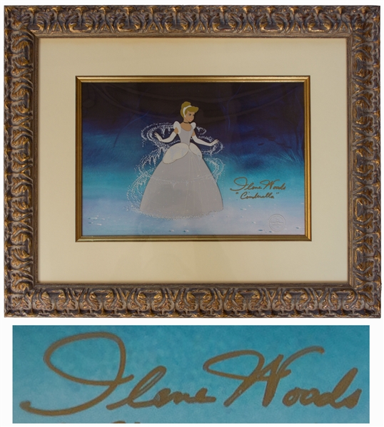 Disney Limited Edition Sericel From ''Cinderella'' -- Signed by the Actress Who Voiced Cinderella in the Original 1950 Film